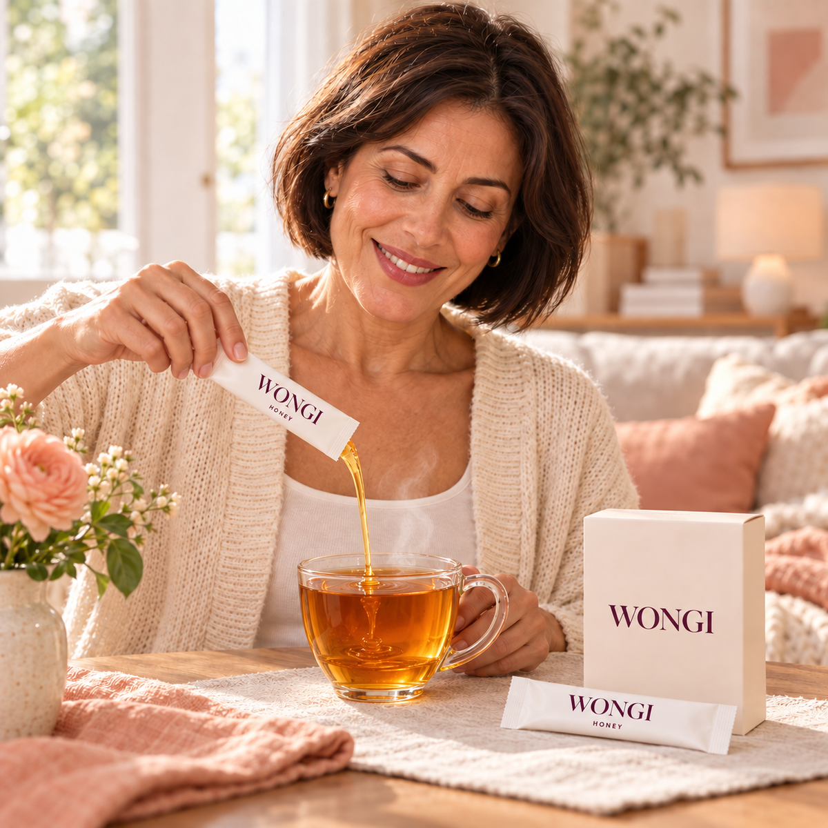 vrouw-met-wongi-honing-sticks